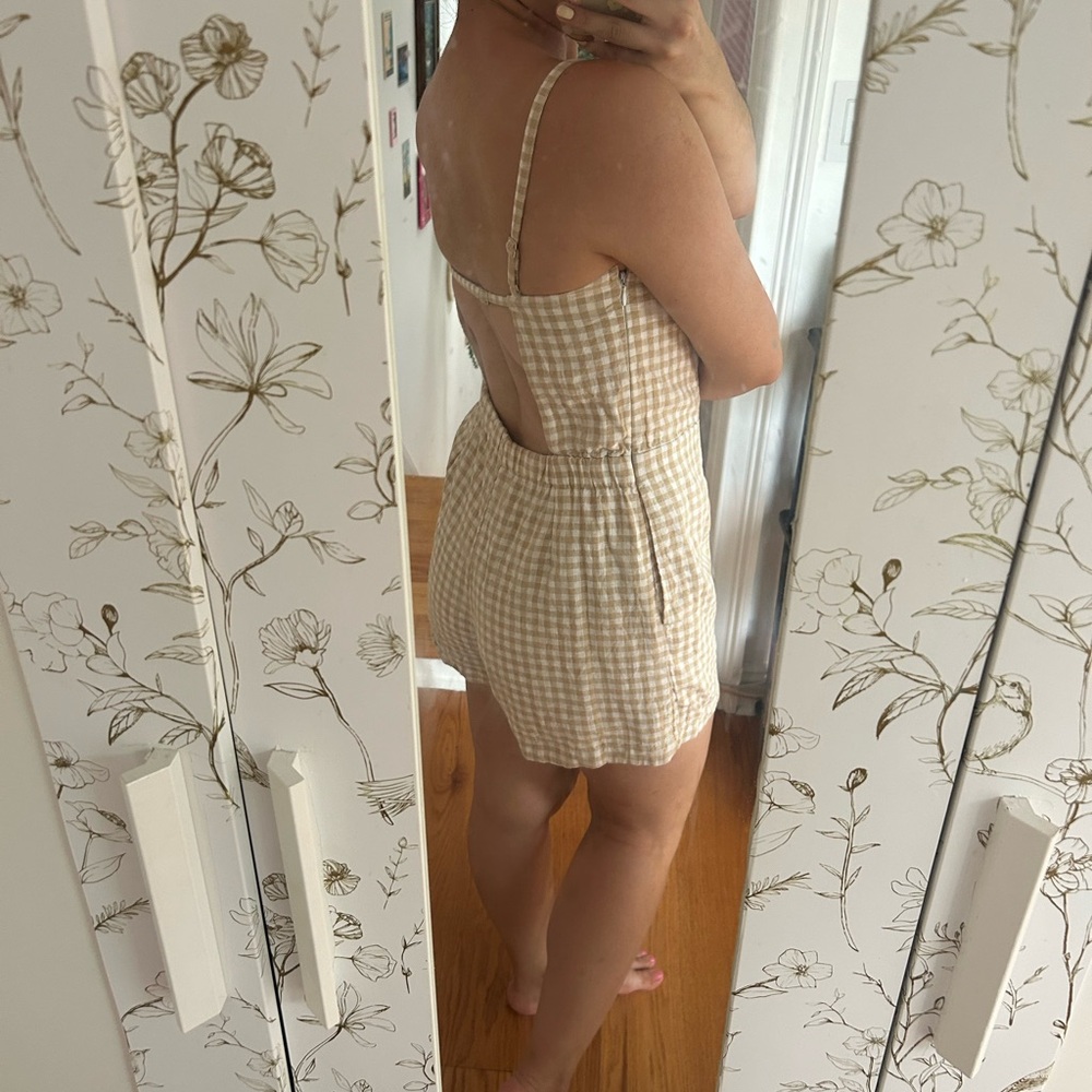 Abercrombie & Fitch Gingham Yellow Romper Size M - Picture 5 of 5
